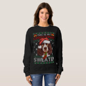 Christmas Sweater Christmas Santa English Springer スウェットシャツ (正面フル)