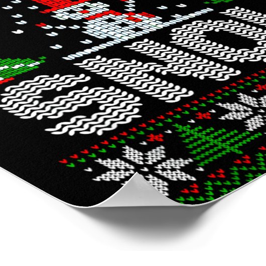 Christmas Sweater I Plow Snow Matching Couples Paj ポスター (角)