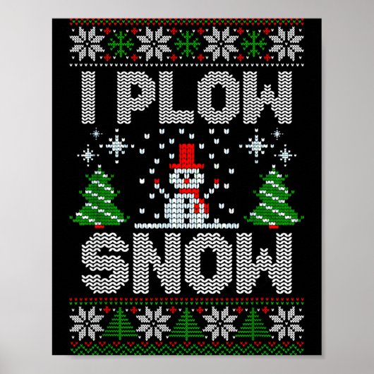 Christmas Sweater I Plow Snow Matching Couples Paj ポスター (正面)
