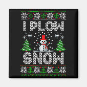 Christmas Sweater I Plow Snow Matching Couples Paj マグネット (正面)