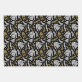 Christmas Sweater Socks Hat Gloves Snowflakes ラッピングペーパーシート (正面)