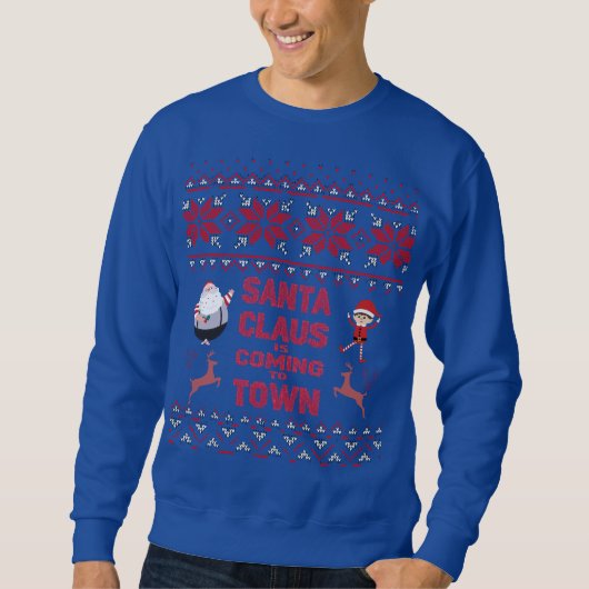Christmas Sweatshirt - Santa Claus Design スウェットシャツ (正面)