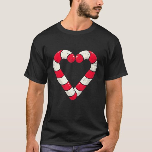 Christmas Sweets Candy Canes Heart Xmas Holidays S Tシャツ (正面)