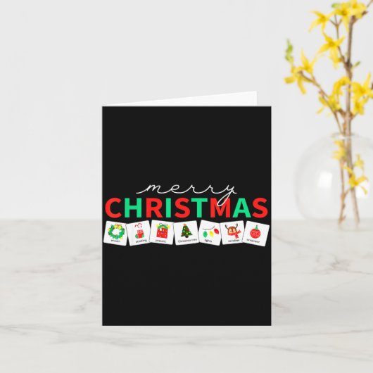 Christmas Symbols Special Education Teacher Speech カード (黄色い花)