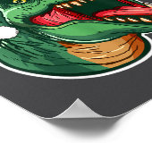 Christmas T-rex  ポスター (角)