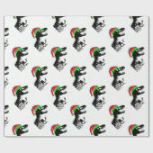 Christmas T-Rex ラッピングペーパー (フラット)