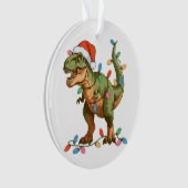 Christmas T Rex Dinosaur Xmas Dino Tyrannosaurus オーナメント (正面)