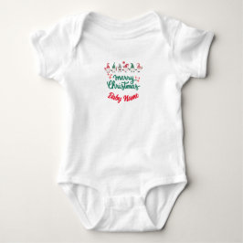 christmas t-shirts for cute babies ベビーボディスーツ