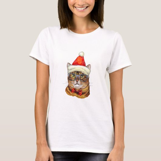 Christmas Tabby Cat Tシャツ (正面)