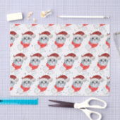 Christmas Tabby Cat with Red Scarf For Pet Lovers 薄葉紙 (クラフト)