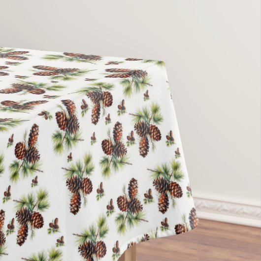 Christmas Tablecloth Classic Pinecone Foliage  テーブルクロス (インサイチュ)