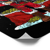 Christmas Tactical Santa Claus 2nd Amendment Gun R ポスター (角)