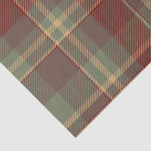 Christmas Tartan Brick Red Green ID1141A 薄葉紙 (詳細)