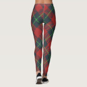 Christmas Tartan Plaid Red Green Women's Leggings レギンス (裏面)