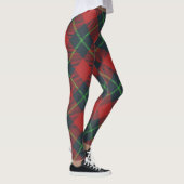 Christmas Tartan Plaid Red Green Women's Leggings レギンス (右)