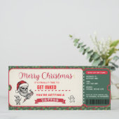 Christmas Tattoo Gift Certificate Card Voucher 招待状 (スタンド正面)