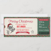 Christmas Tattoo Gift Certificate Card Voucher 招待状 (正面)