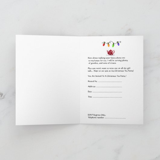 Christmas tea Party Invitation 招待状 (内部)