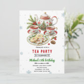Christmas tea party invitation 招待状 (スタンド正面)