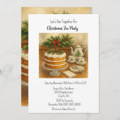 Christmas Tea Party / Tea Time  招待状 (正面/裏面)