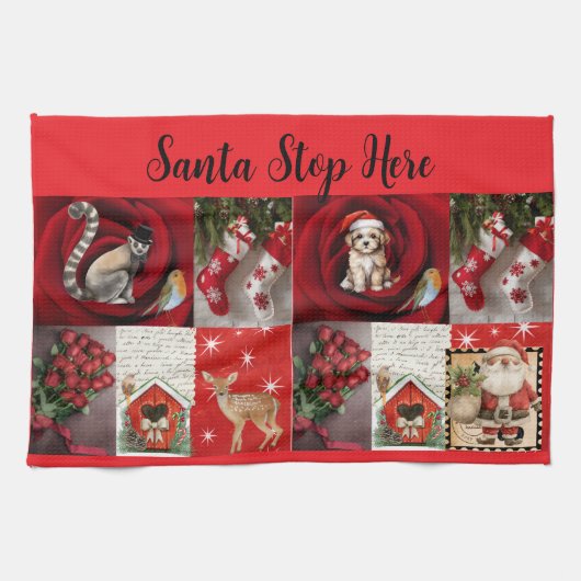 Christmas Tea Towel   キッチンタオル (横)