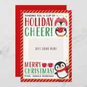 Christmas Teacher Appreciation Gift Card Holder 招待状 (正面/裏面)