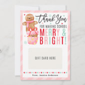 Christmas Teacher Appreciation Gift Card Holder 招待状 (正面)