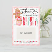 Christmas Teacher Appreciation Gift Card Holder 招待状 (スタンド正面)