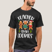 Christmas Teacher Cute Gingerbread Cookies Tシャツ (正面)