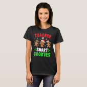 Christmas Teacher Cute Gingerbread Teacher of Smar Tシャツ (正面フル)