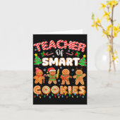 Christmas Teacher Of Smart Cookies Funny Cute Ging カード (黄色い花)