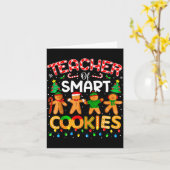 Christmas Teacher Of Smart Cookies Funny Cute Ging カード (黄色い花)