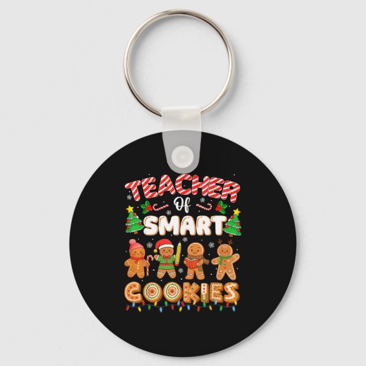 Christmas Teacher Of Smart Cookies Funny Cute Ging キーホルダー (正面)