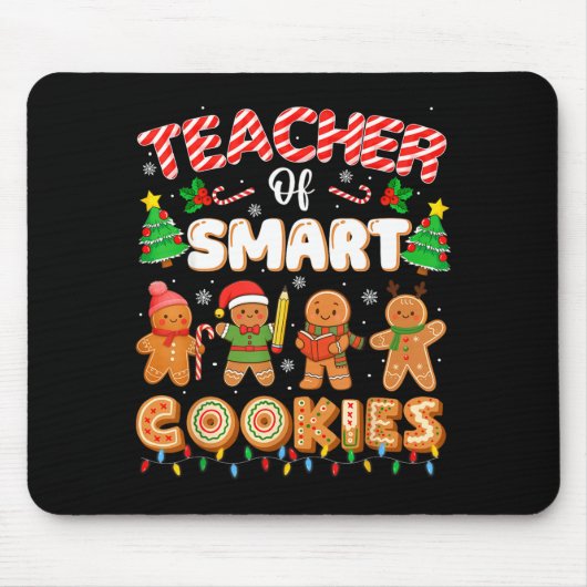 Christmas Teacher Of Smart Cookies Funny Cute Ging マウスパッド (正面)