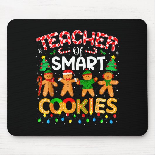 Christmas Teacher Of Smart Cookies Funny Cute Ging マウスパッド (正面)