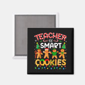 Christmas Teacher Of Smart Cookies Funny Cute Ging マグネット (正面/裏面)