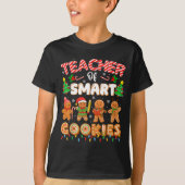 Christmas Teacher Of Smart Cookies Funny Cute Ging Tシャツ (正面)