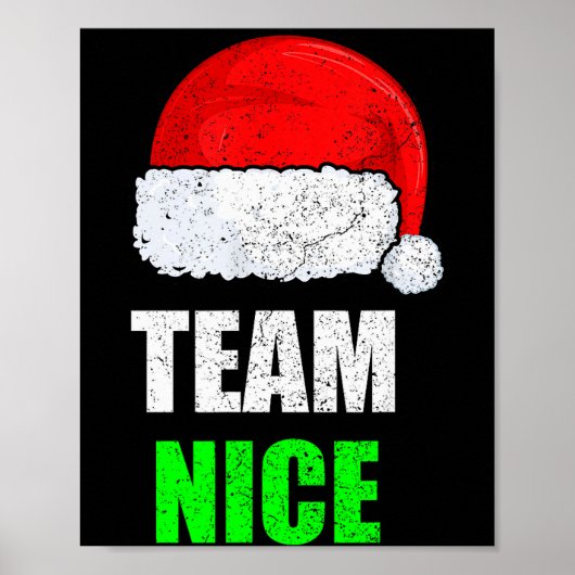 Christmas Team Nice Shirt, Matching Family Pajama, ポスター (正面)