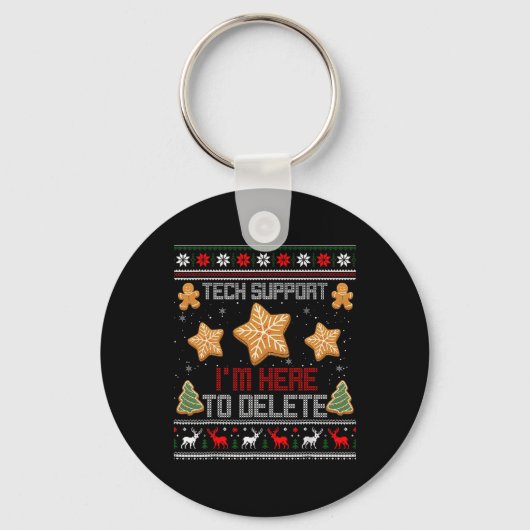 Christmas Tech SupportあなたのCooを削除するためにここにいる キーホルダー (正面)