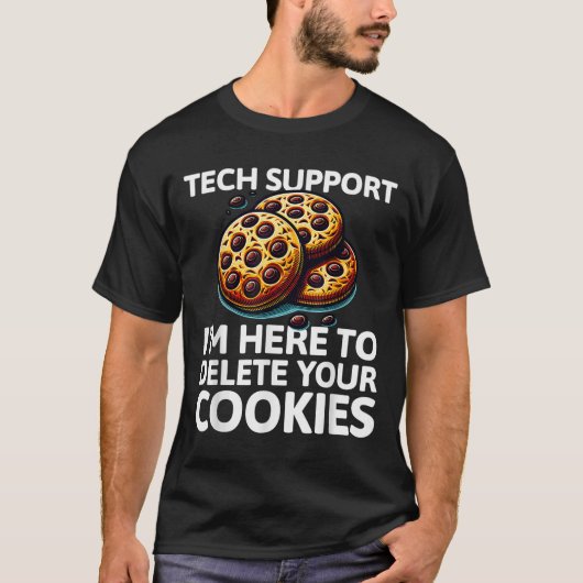 Christmas Tech Supportクッキーの削除クリスマスC Tシャツ (正面)