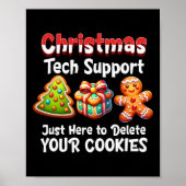 Christmas Tech Support Here To Delete Cookies Men ポスター (正面)