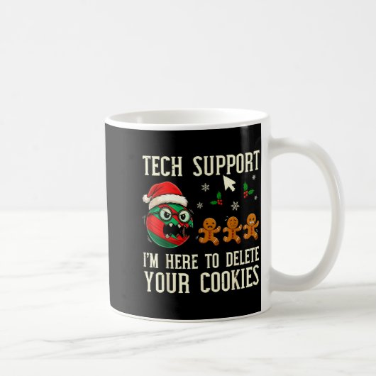 Christmas Tech Suprt Here To Delete Cookies It Men コーヒーマグカップ (右)
