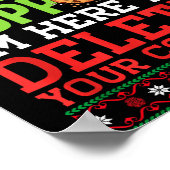Christmas Tech Suprt Here To Delete Cookies Ugly S ポスター (角)