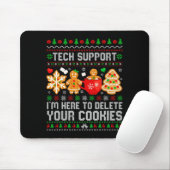 Christmas Tech Suprt Here To Delete Cookies Ugly X マウスパッド (マウス)
