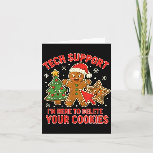 Christmas Tech Suprt Here To Delete Cookies Xmas M カード (正面)