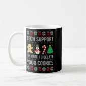 Christmas Tech Suprt Here To Delete Cookies Xmas M コーヒーマグカップ (左)