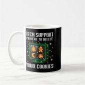 Christmas Tech Suprt Here To Delete Cookies Xmas M コーヒーマグカップ (左)