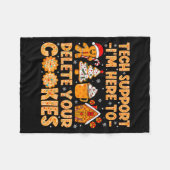 Christmas Tech Suprt Here To Delete Cookies Xmas M フリースブランケット (正面(横))