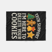 Christmas Tech Suprt Here To Delete Cookies Xmas M フリースブランケット (正面(横))