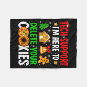 Christmas Tech Suprt Here To Delete Cookies Xmas M フリースブランケット (正面(横))